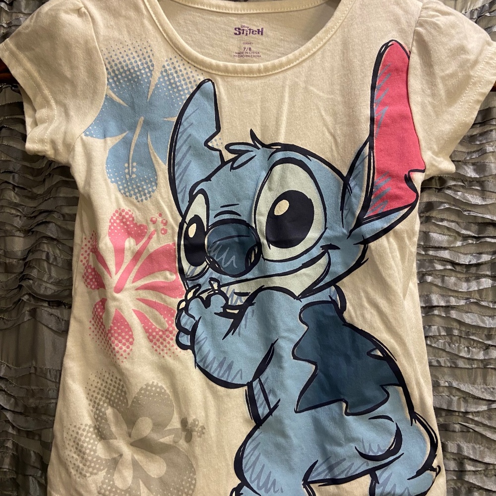 (2) shirts for girls one long sleeve the other short Lili and stitch